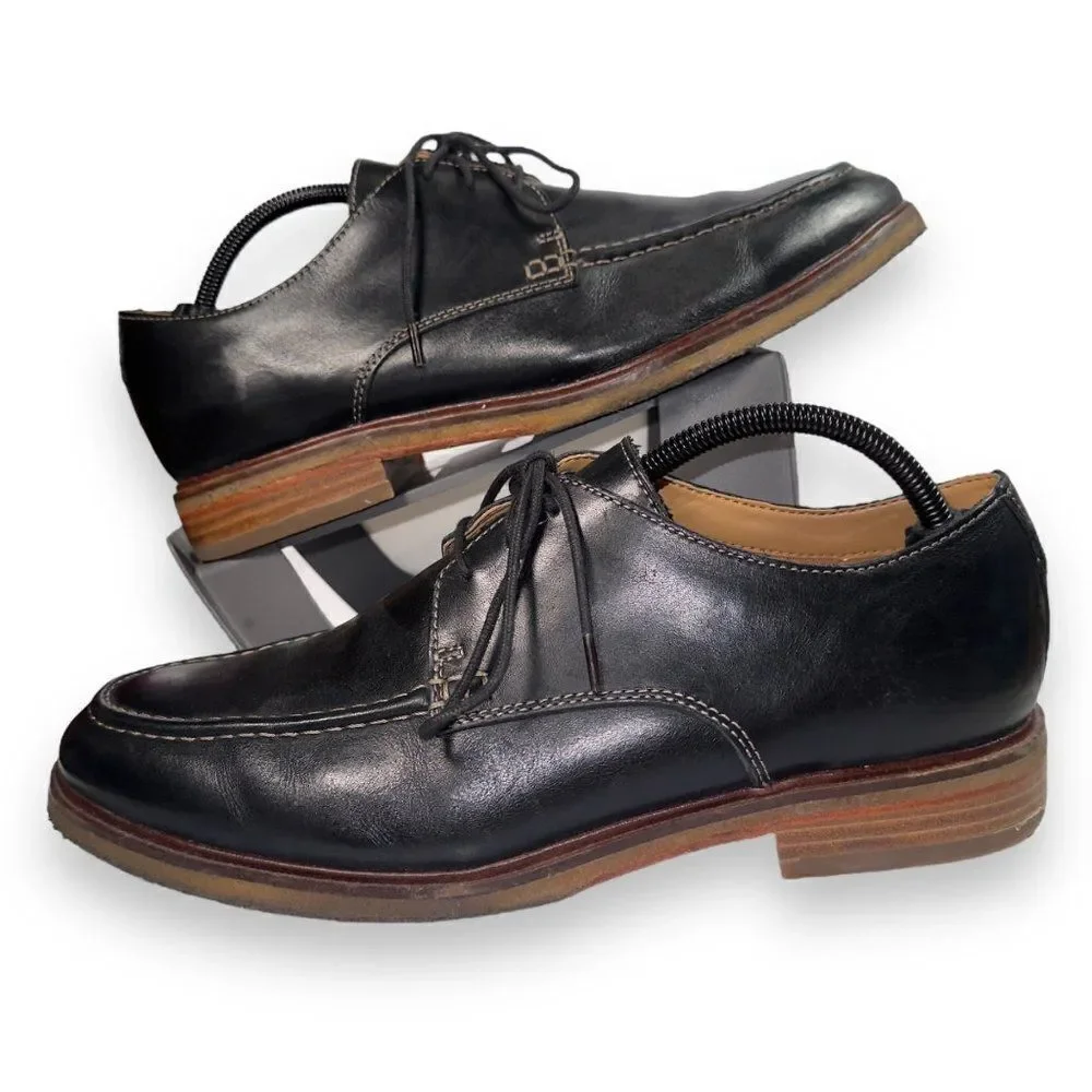 Clarks Clarkdale Apron Oxford Shoes Black Leather 26144457 Men's 10.5 M‎